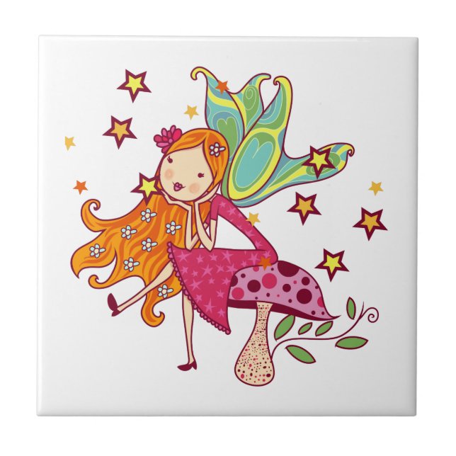 Garden Fairy on Mushroom Tile (Front)