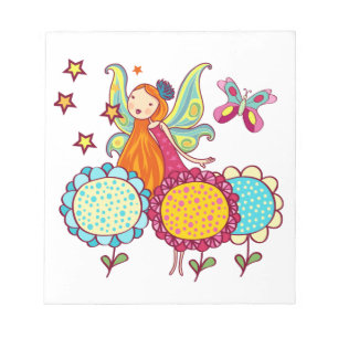Garden Fairy With Flowers Notepad