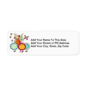 Garden Fairy With Flowers Return Address Label
