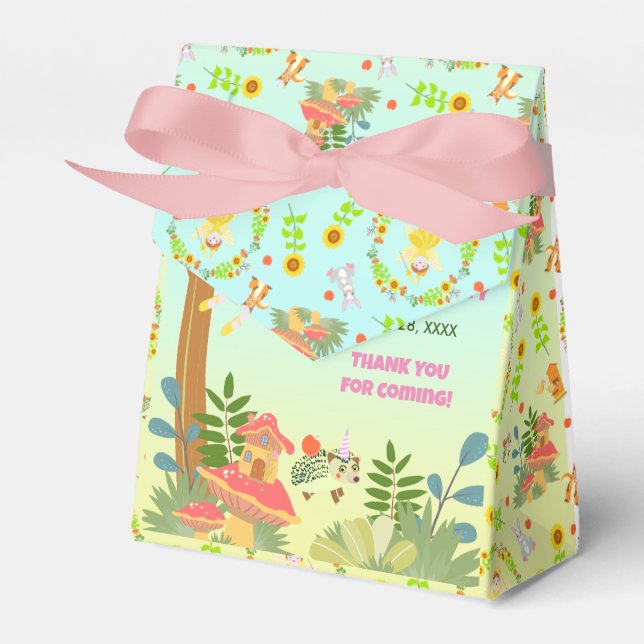 Garden Fairy with pet friends Birthday Party Favour Box