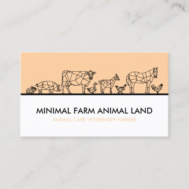  Garden Farm agriculture Butcher Animals Business Card (Front)