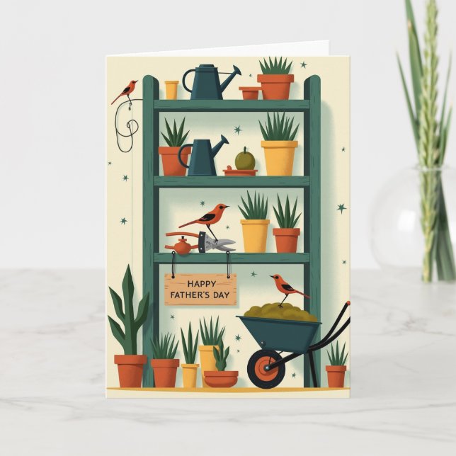Garden Fathers Day Scene Card (Front)