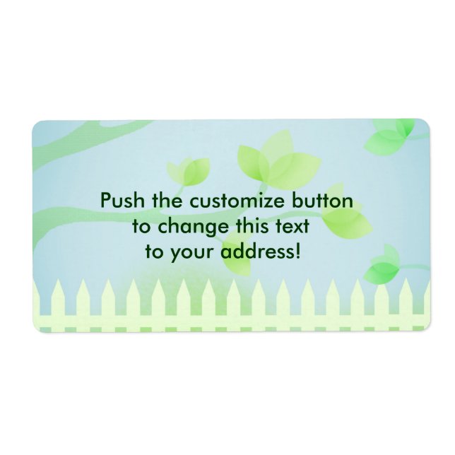 Garden fence - address labels (Front)