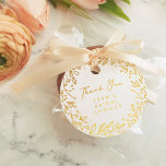 Garden Floral Bridal Shower Thank You Gold Favour Tags<br><div class="desc">Beautiful gold foil Thank You gift tags continue the romantic theme in this bridal shower suite. The typography is elegant,  yet playful and modern. The colour scheme is soft and bohemian throughout the party.</div>