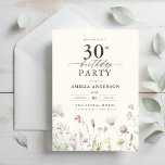 Garden Floral Calligraphy 30th Birthday Invitation<br><div class="desc">Celebrate in style with a garden floral calligraphy 30th birthday invitation, perfect for a milestone event. Featuring vibrant floral designs and elegant calligraphy, this invitation sets a whimsical yet sophisticated tone for your celebration. The lush garden theme blends natural beauty with graceful typography, creating a timeless and inviting look. Ideal...</div>