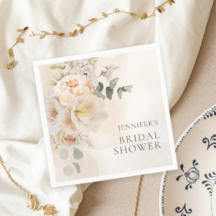 Garden Floral Eucalyptus Bridal Shower Napkin