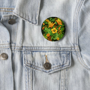 Garden Floral Flower Plant Green Nature 6 Cm Round Badge