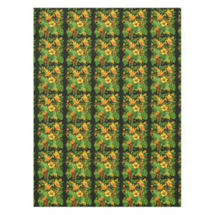 Garden Floral Flower Plant Green Nature Tablecloth
