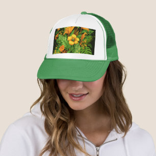 Garden Floral Flower Plant Green Nature Trucker Hat