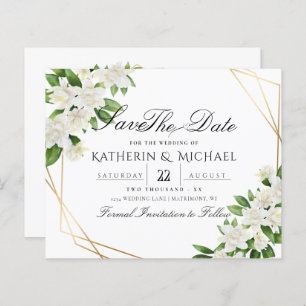 GARDEN FLORAL GREENERY WEDDING SAVE THE DATE
