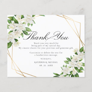 GARDEN FLORAL GREENERY Wedding Thank You Card