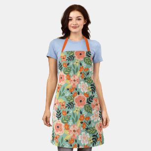 Garden Floral Pattern Apron