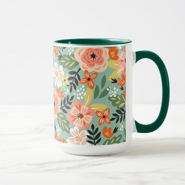 Garden Floral Pattern Mug (Right)