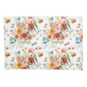 Garden Floral Pattern Pillowcase