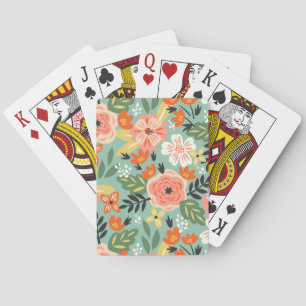 Garden Floral Pattern Playing Cards