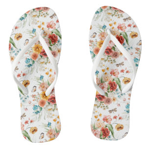 Garden Floral Pattern Thongs