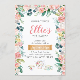 Garden Tea Party Invitations | Zazzle AU