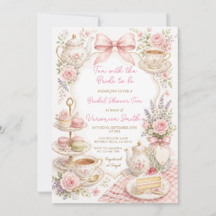 Garden Floral Tea with the Bride Bridal shower Invitation