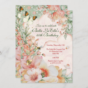 Garden Floral Theme Party Invitations