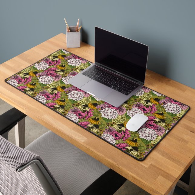 Garden florals 2 desk mat (Office 2)