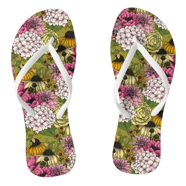 Garden florals 2 thongs (Footbed)
