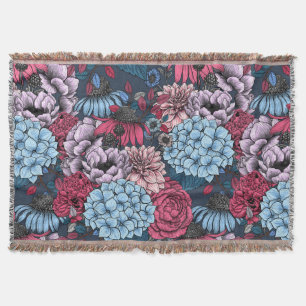 Garden florals throw blanket