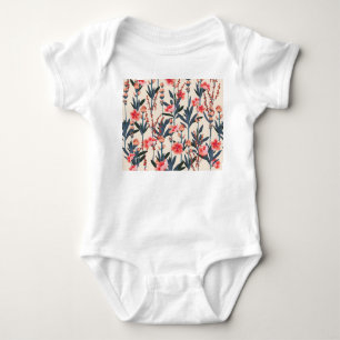 Garden Florals: Tropical Botanical Vintage Baby Bodysuit