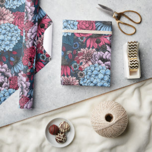 Garden florals wrapping paper