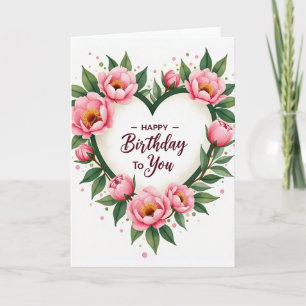 Garden Flower Birthday Card