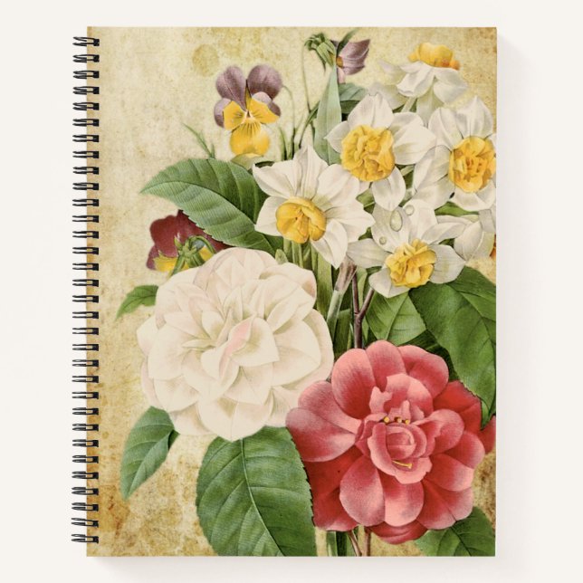 Garden Flower Bouquet Notebook (Front)