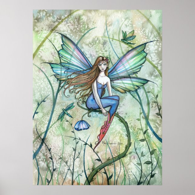 Garden Flower Fairy Poster Print by Molly Harrison (Front)