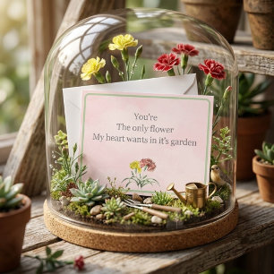 Garden flower note card