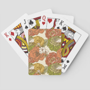 Garden Flower Pattern Playing Cards