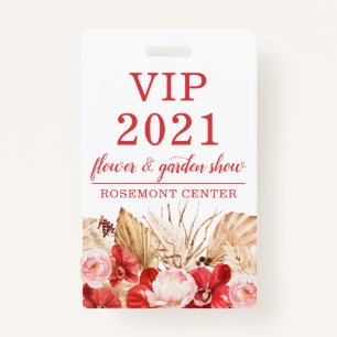 Garden Flower Show VIP Event Badge ID Badge