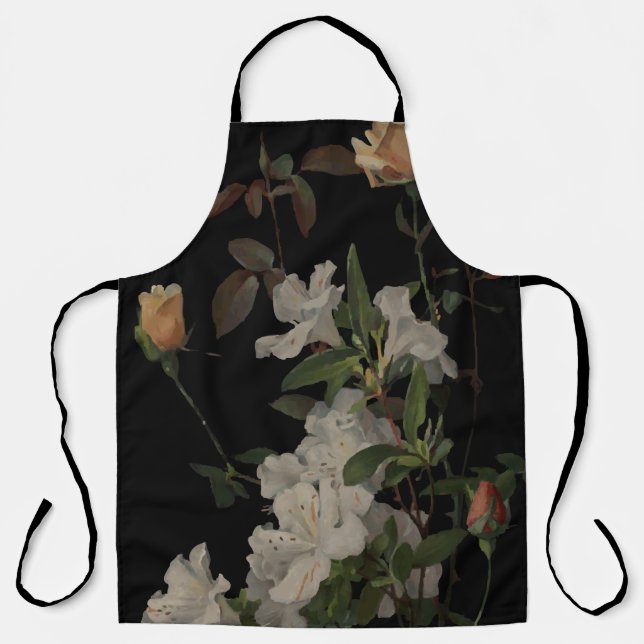 Garden Flowers Apron for Women - Azalea & Roses (Front)