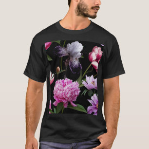 Garden Flowers: Blooming Butterflies Pattern T-Shirt