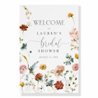 Garden Flowers Blush Pink Bridal Shower Welcome