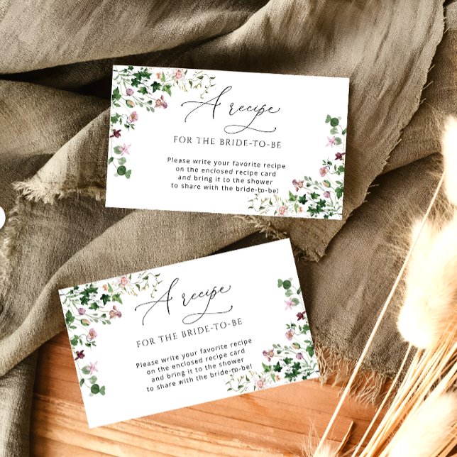 Garden Flowers Bridal Shower Recipe  Enclosure Car (Creator Uploaded)