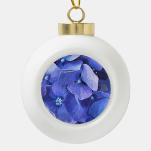 GARDEN FLOWERS CERAMIC BALL CHRISTMAS ORNAMENT