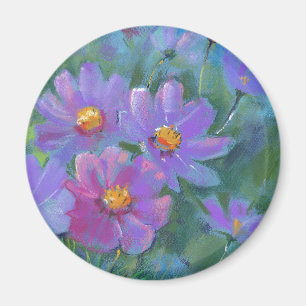 Garden flowers (Cosmos bipinnatus, Mexican aster) Magnet