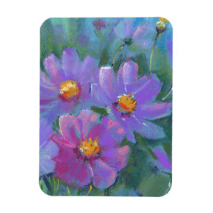 Garden flowers (Cosmos bipinnatus, Mexican aster) Magnet