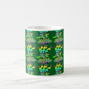 Garden Flowers Dk Green Coffee Mug