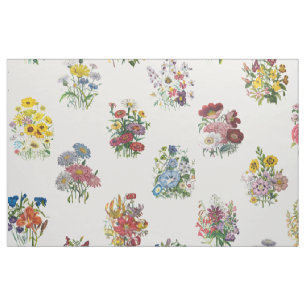 Garden flowers fabric