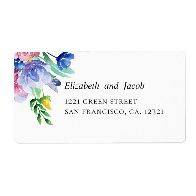 Garden flowers. Floral wedding address. Botanical (Front)