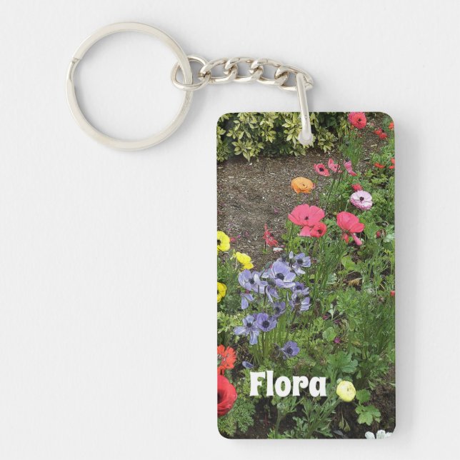Garden Flowers In Bloom   Key Ring (Front)