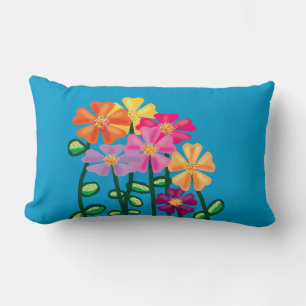Garden Flowers Lumbar Cushion