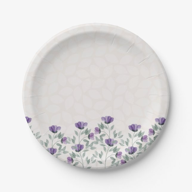 Garden Flowers Paper Plates (Front)
