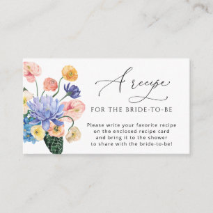 Garden Flowers Please Bring A Recipe Enclosure Card