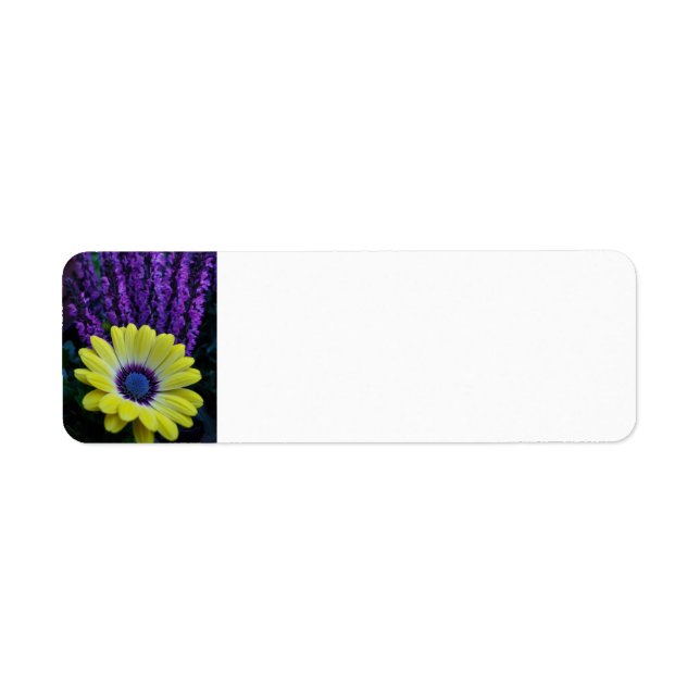 Garden flowers return address label (Front)
