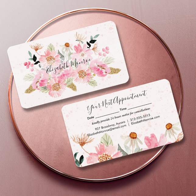 Garden Flowers Stylist Appointment Card (Creator Uploaded)